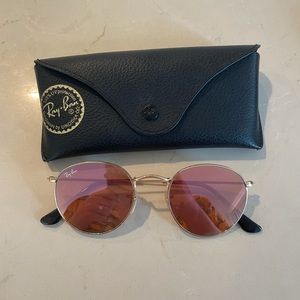 RAY BAN ROUND FLASH LENSES